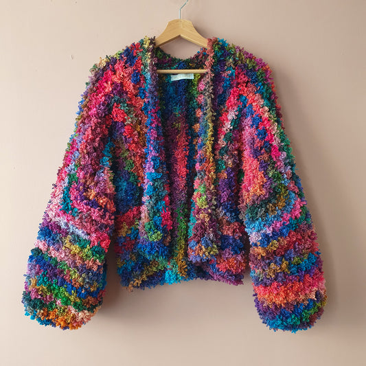 Party Käthe | bunter Fake Fur Cardigan