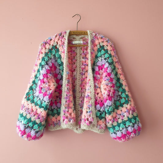 Gimme Candy Cardi | Handmade Häkel-Cardigan aus Alpaka & Mohair