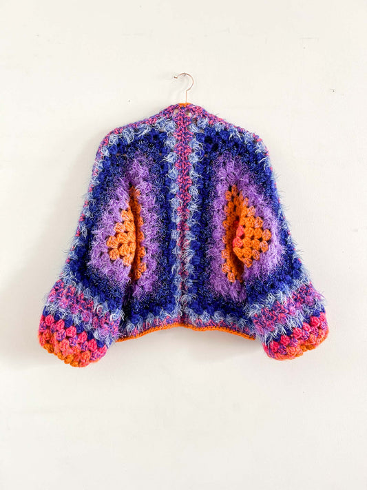 Glitzer Cardigan | handgemachtes Unikat | Größe S/M