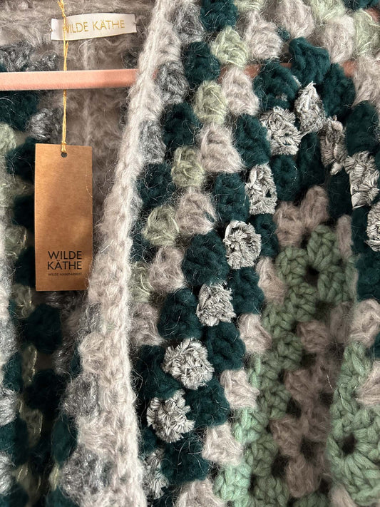 Silver Cardi | Handgemachte Mohair Jacke