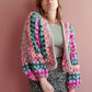 Gimme Candy Cardi | Handmade crochet cardigan made of alpaca &amp; mohair