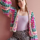 Gimme Candy Cardi | Handmade crochet cardigan made of alpaca &amp; mohair