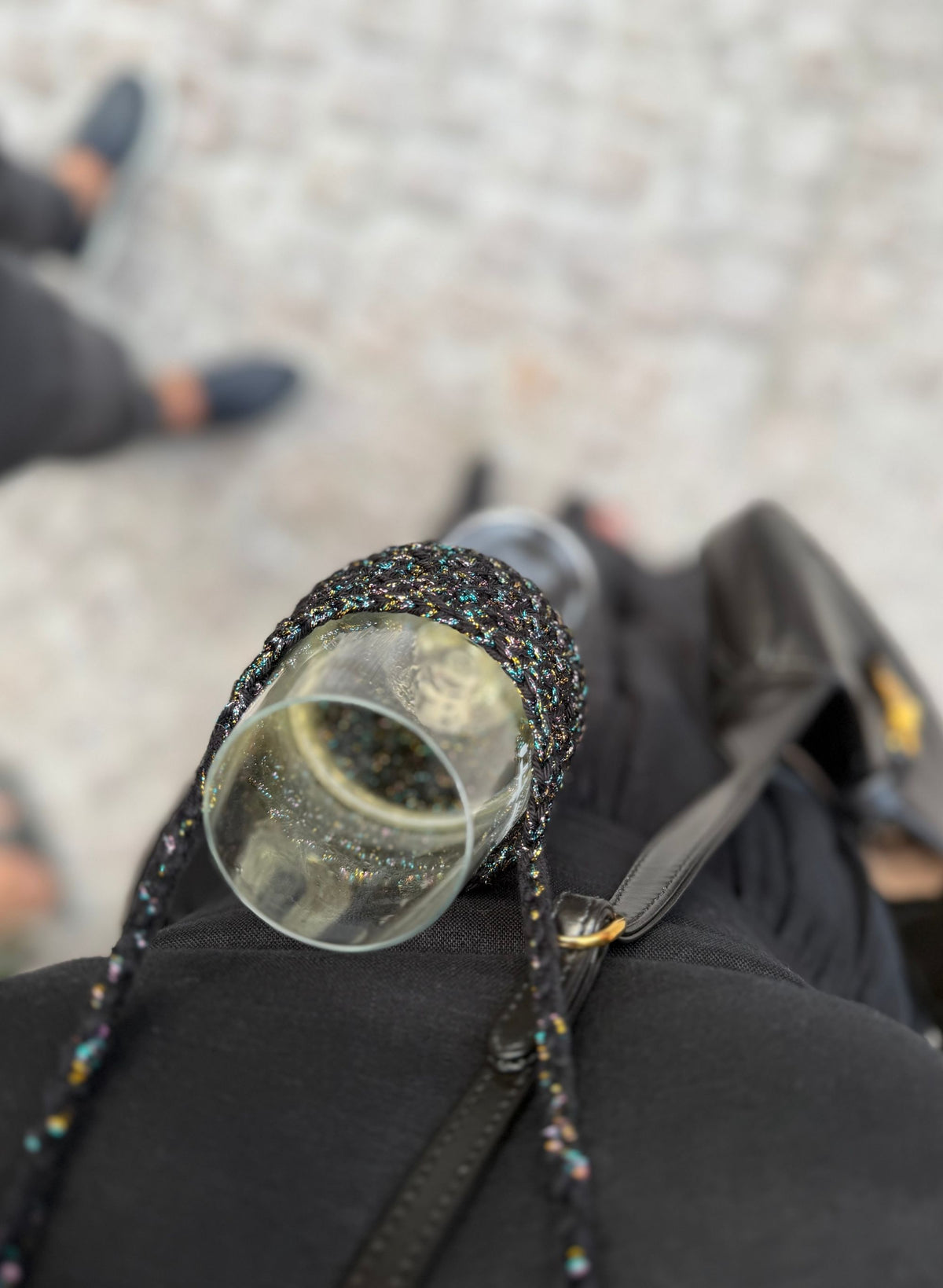 Weinglastasche zum Umhängen | Glitter Edition