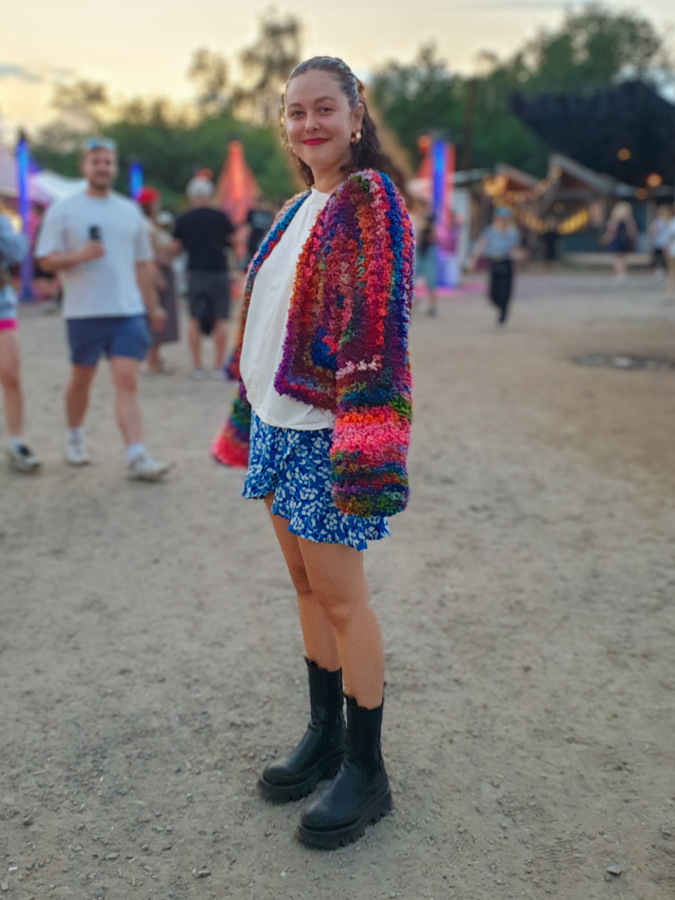 Party Käthe | colorful fake fur cardigan
