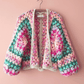 Gimme Candy Cardi | Handmade crochet cardigan made of alpaca &amp; mohair
