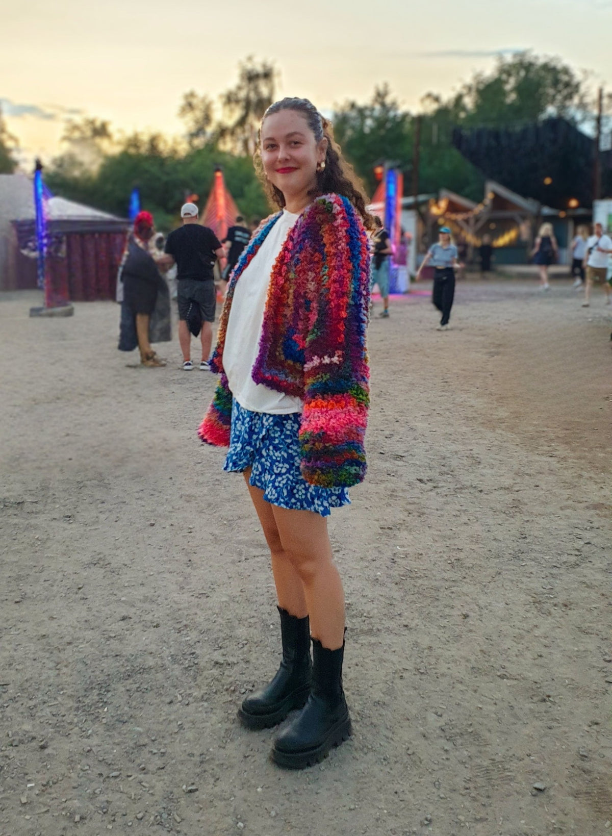 Bunte Strickjacke aus Wolle - Limited Edition